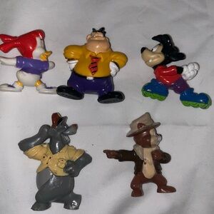 Lot of 5 Disney Kellogg's Cereal Toy Assortment 2"  Figure-Vintage (1991)